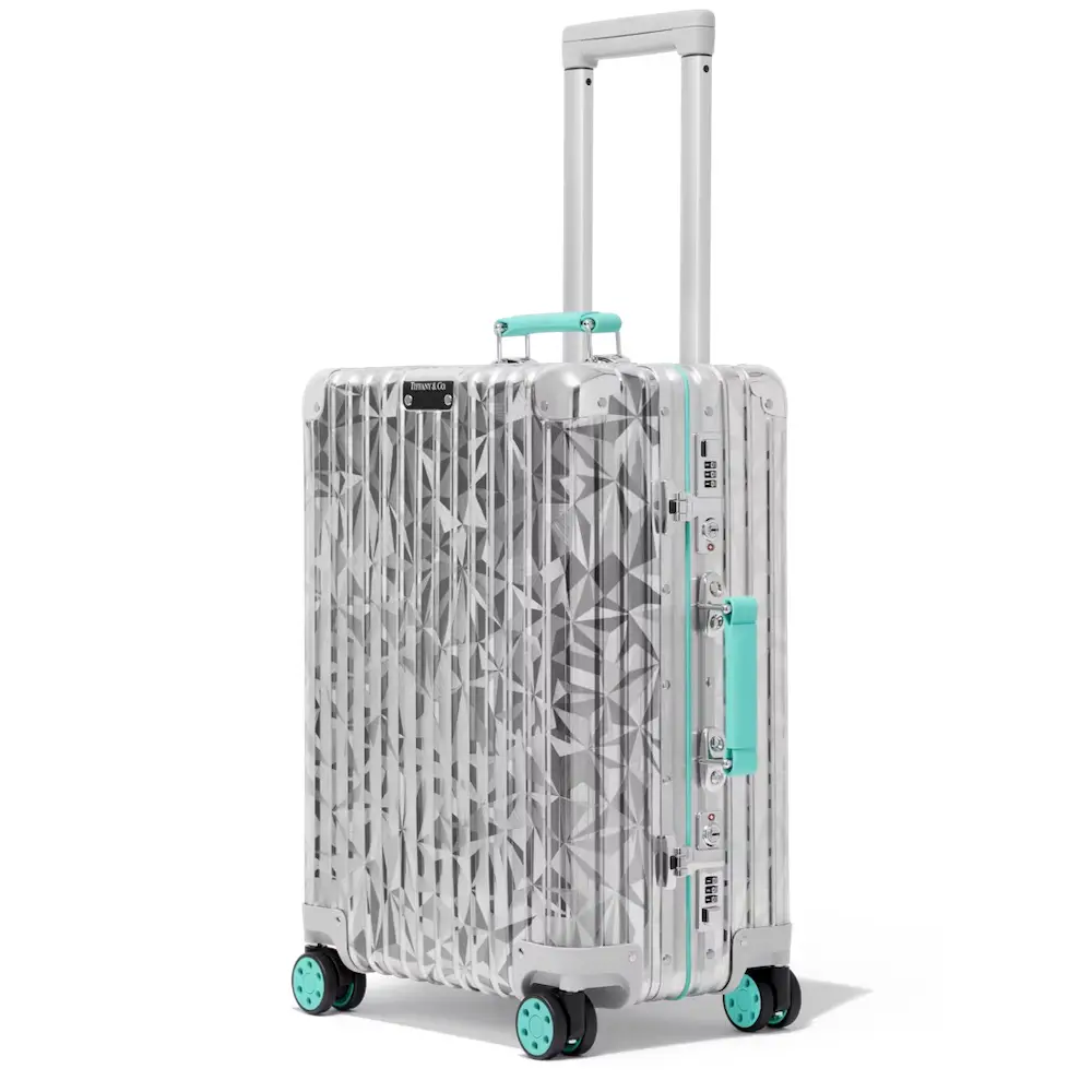 tiffany x rimowa rock cut crystal suitcase