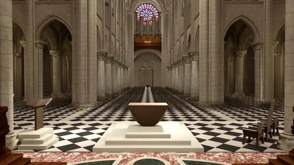 Bardet's liturgical objects for restored notre dame cathedral