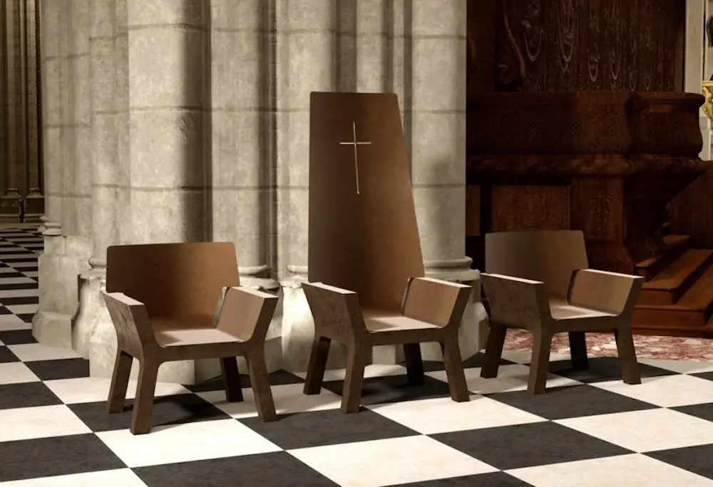 Liturgical furniture by Bardet for Notre Dame