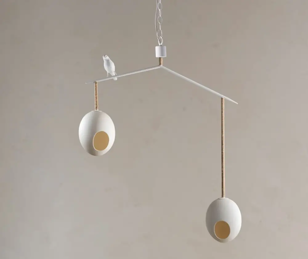 Cloudy Robin suspension light in white