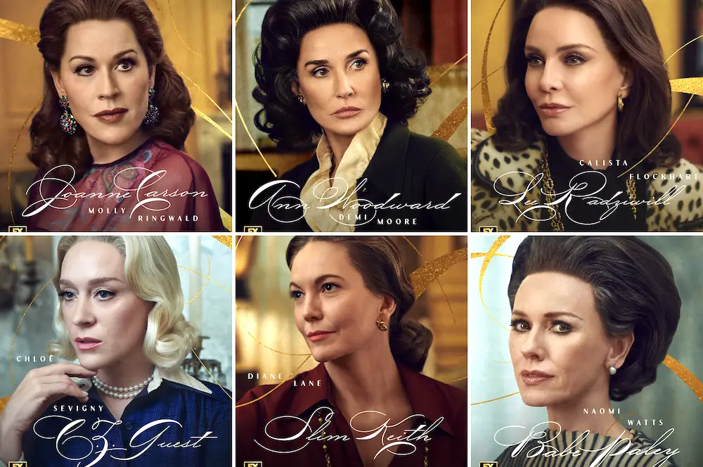 The six actresses who play the Swans in the miniseries