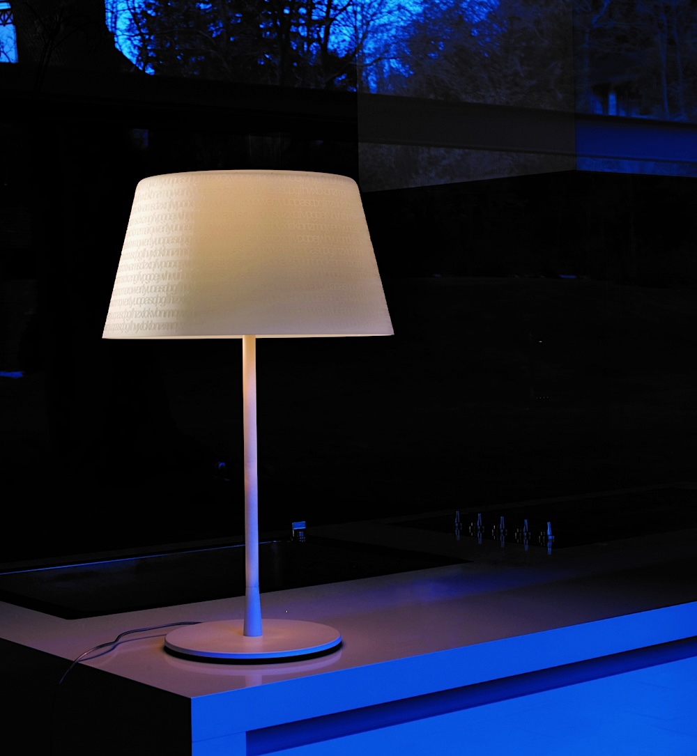 white table lamp