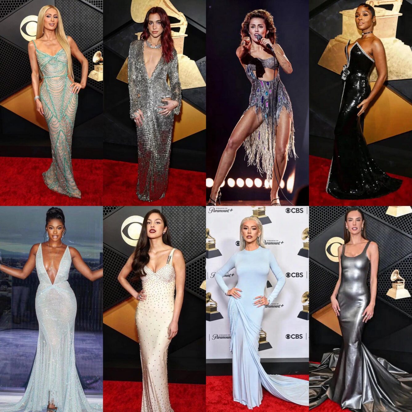 well-dressed celebrities at the 66th Grammy Awards