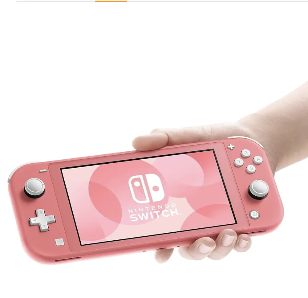 Nintendo switch in coral