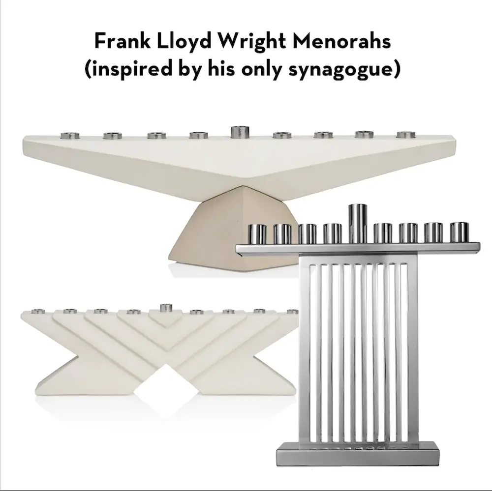 frank lloyd wright menorahs