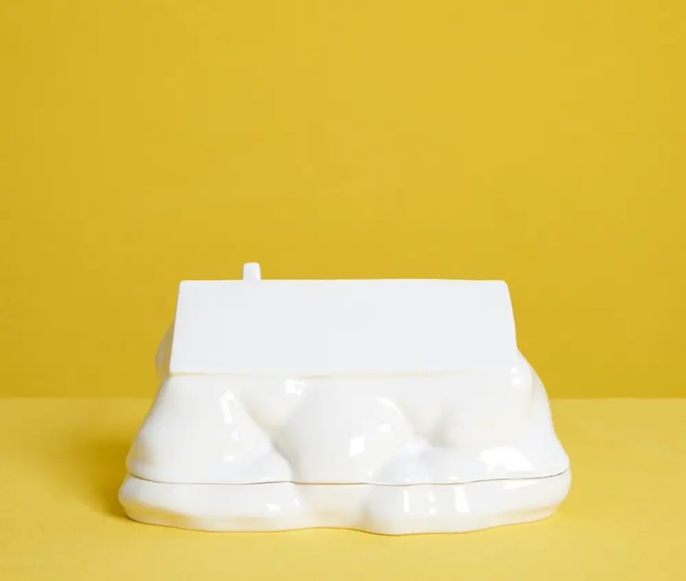 erwin wurm ceramic fat house