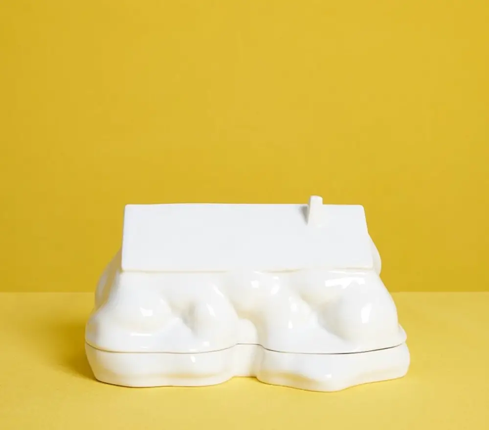 we do not work alone butter dish