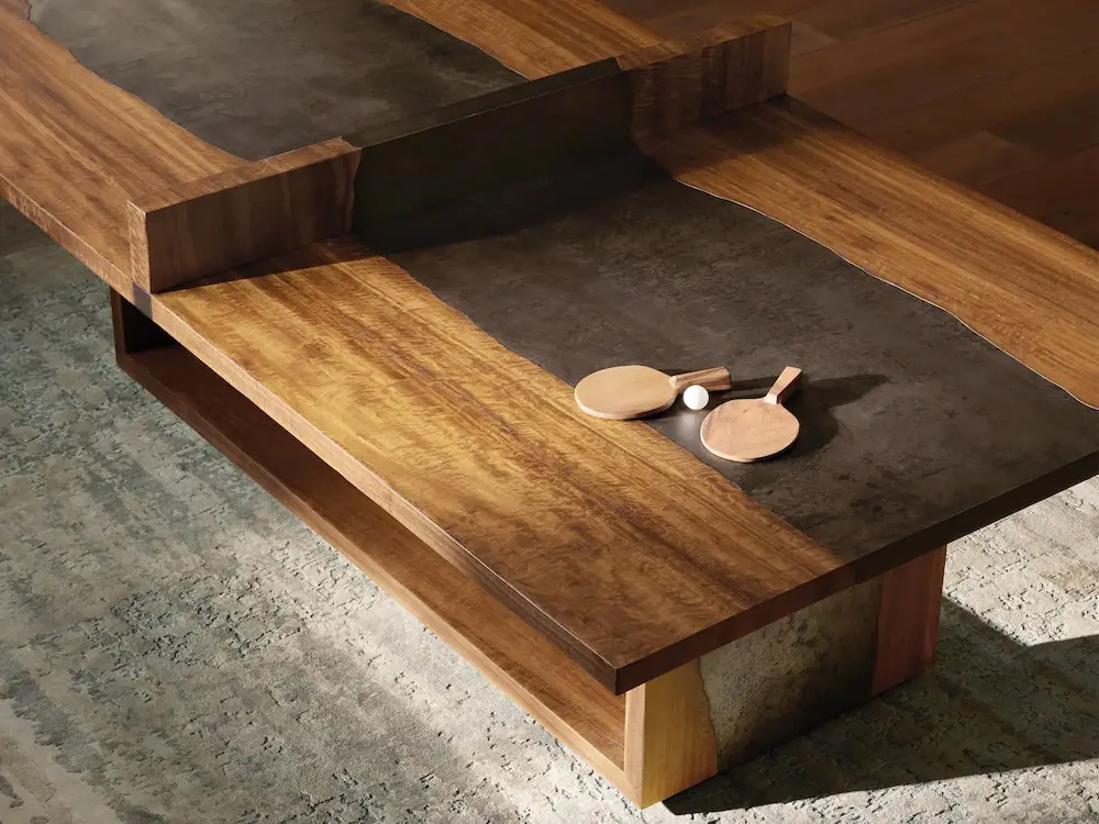 arhaus reclaimed wood table tennis