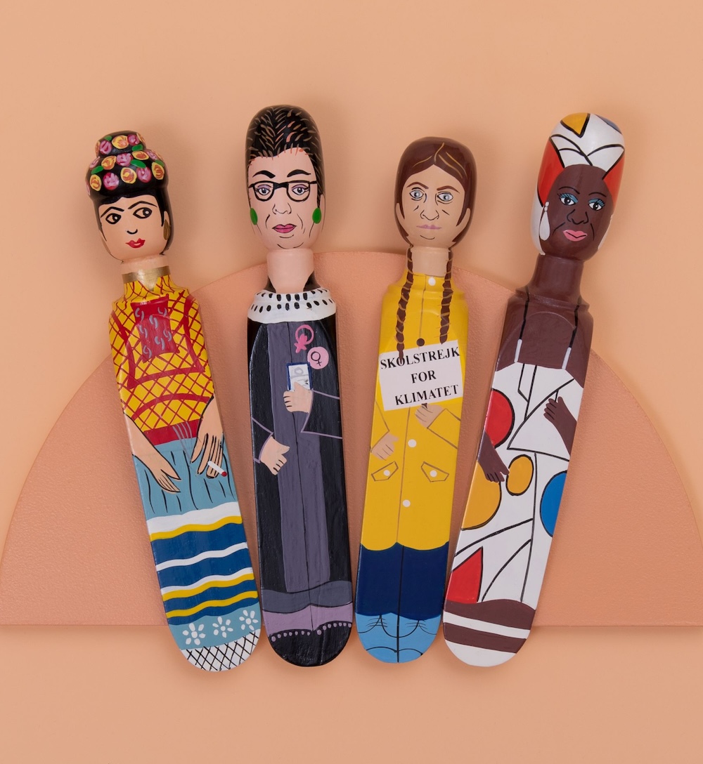 The Sisterhood Gift Pack was inspired by Frida, Ruth Bader Ginsburg, Greta Thunberg and Nina Simone