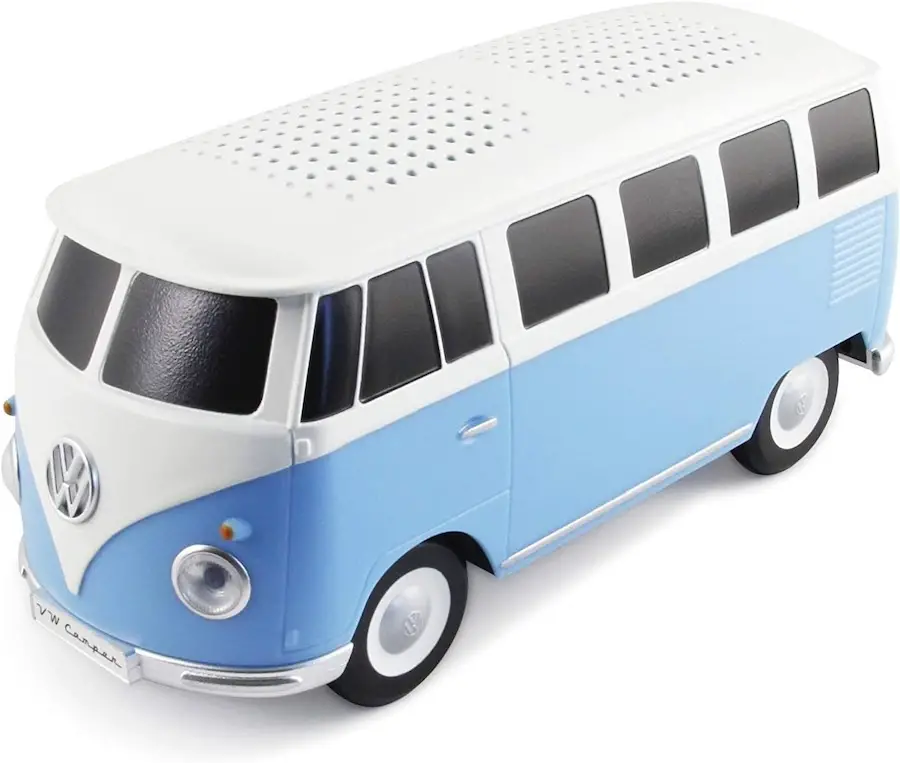 vw camper van speaker blue