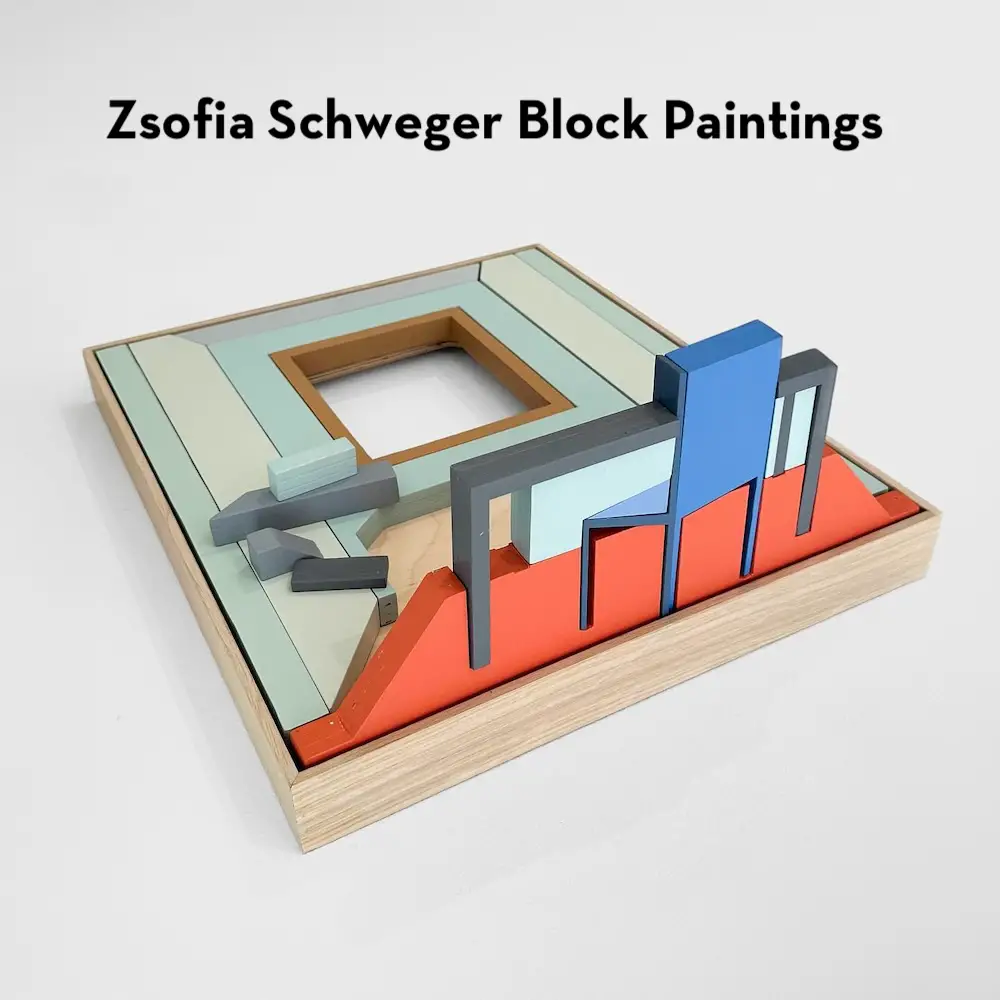 Read more about the article Zsofia Schweger Block Paintings Are 3D Wood Puzzles You Can Deconstruct.
