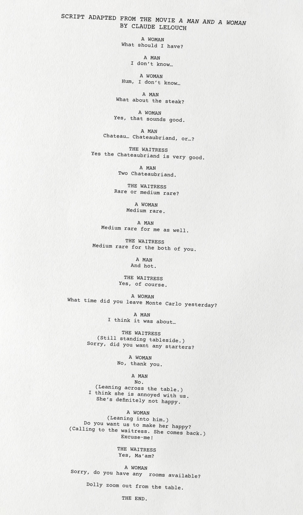 script adaptation for CHANEL short