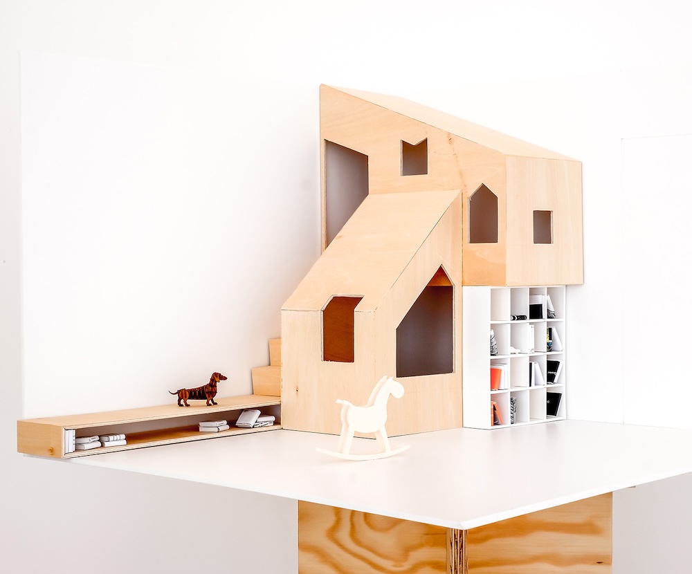 architectural model of bunk beds