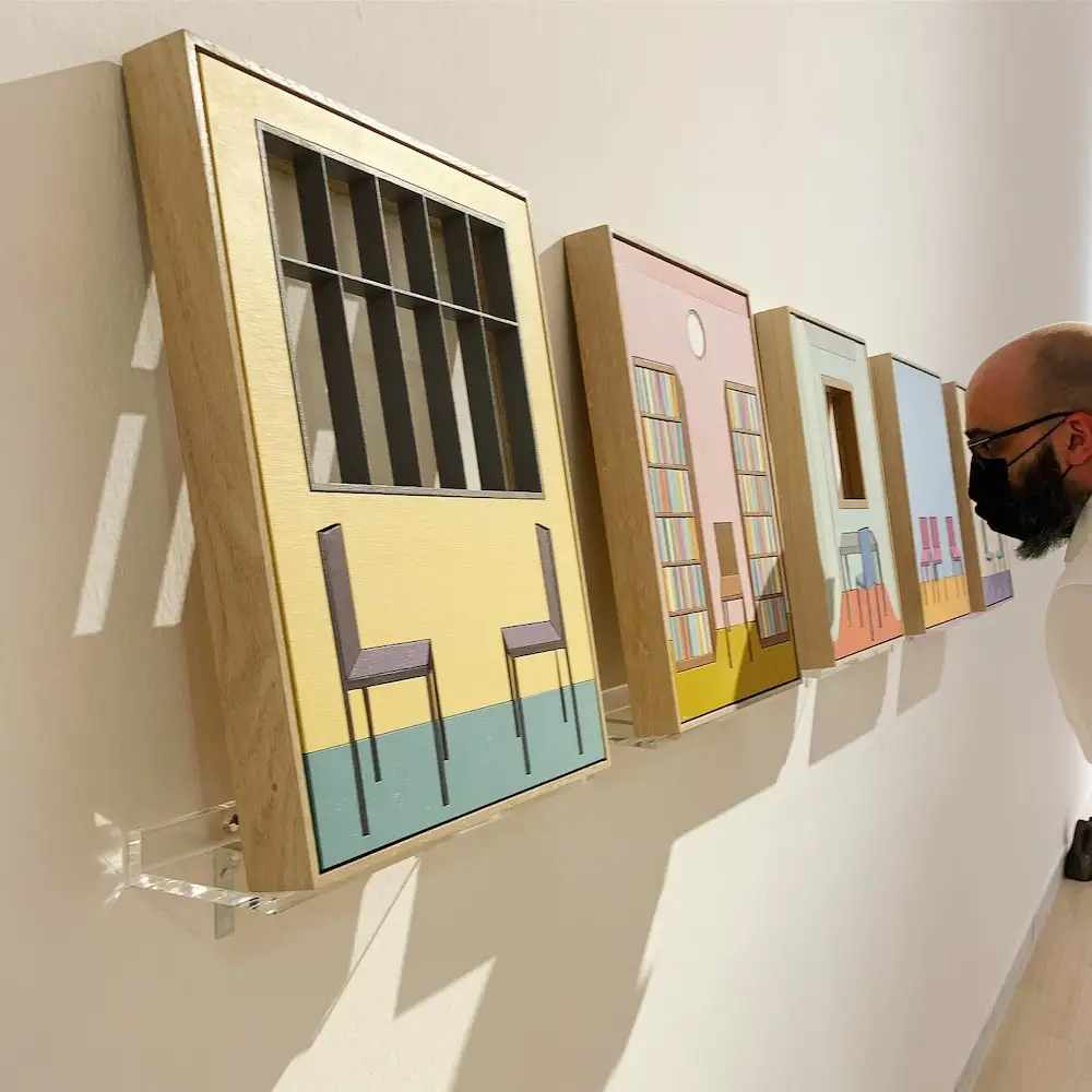 Zsofia Schweger block paintings at Sapar Contemporary
