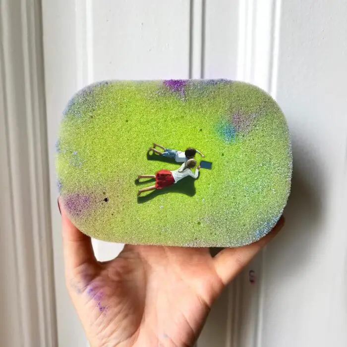 Hand-painted sponge by Golsa Golchini