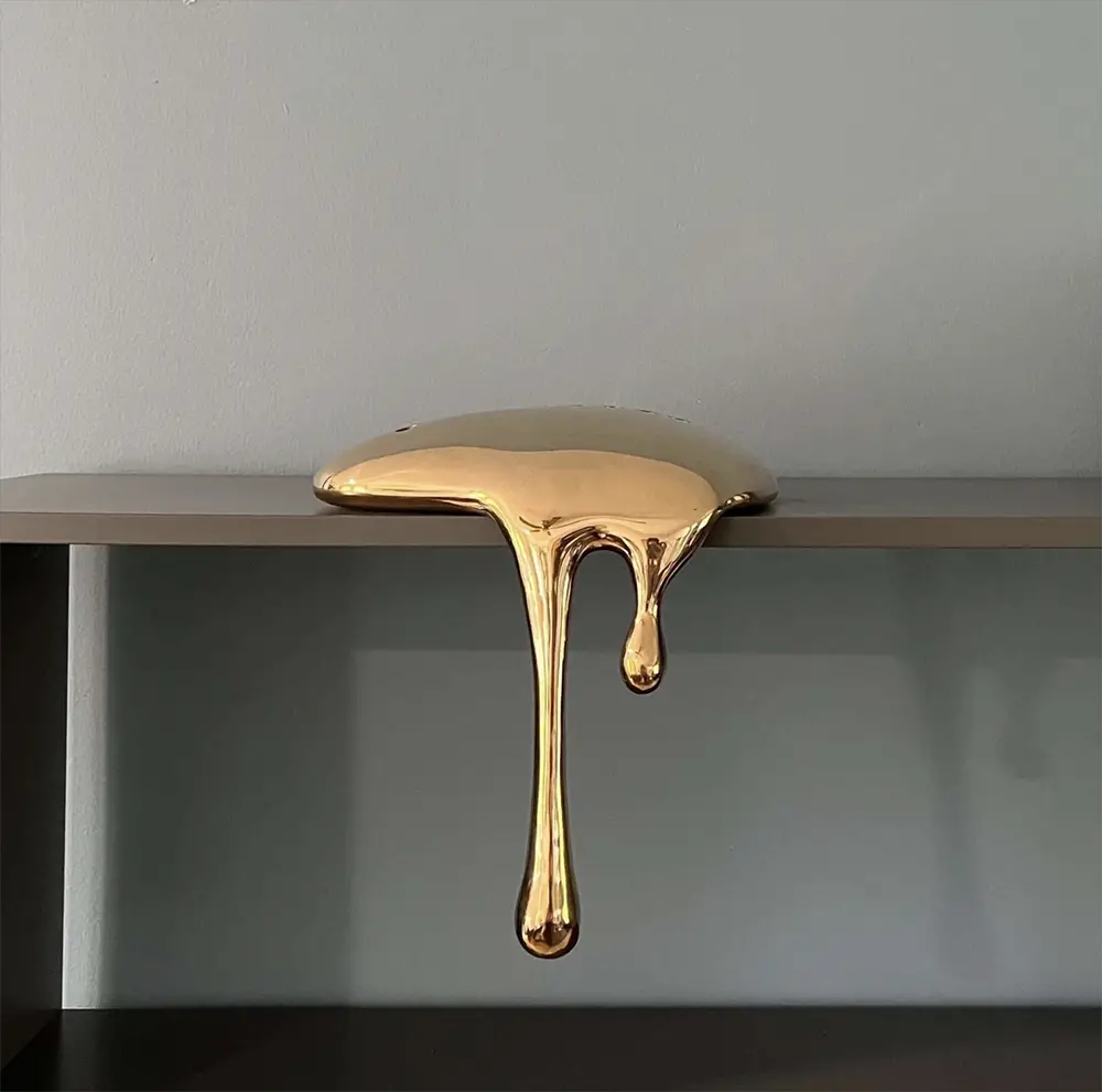 dripping gold menorah